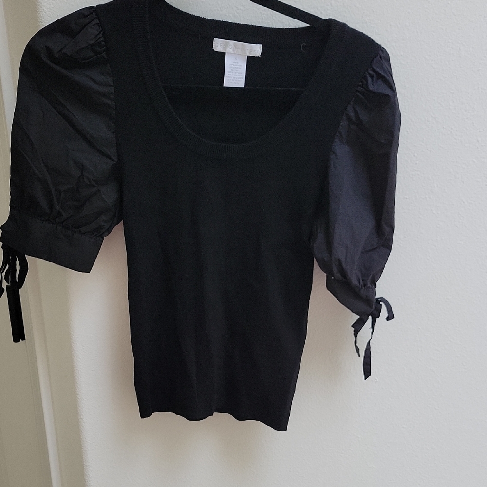 Design History Black Puff Sleeve Blouse